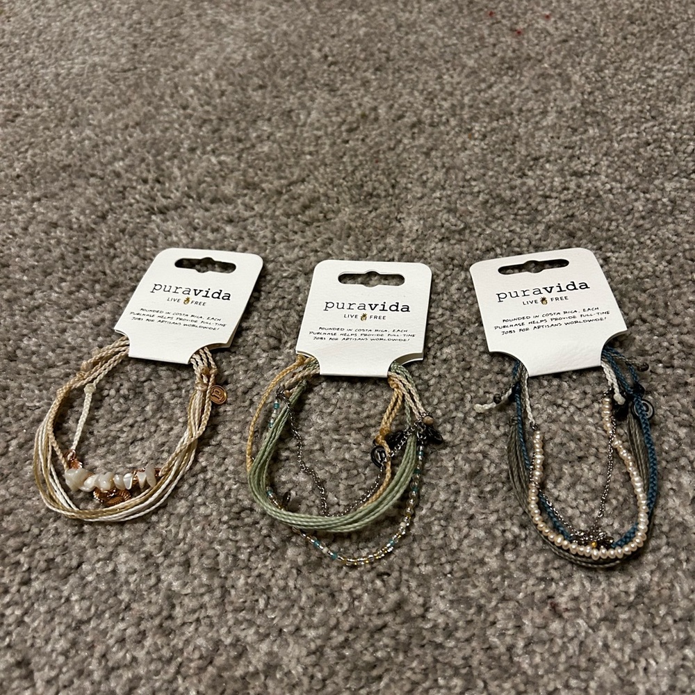 None Puravida bracelets. Many colors and styles. Sold separately in other posts.